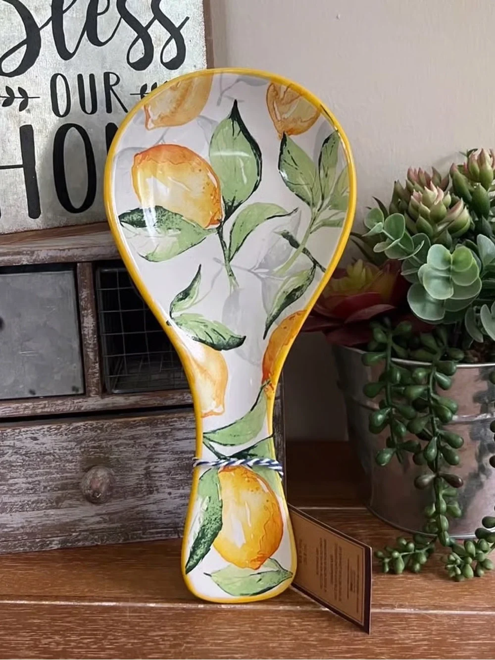 New Decorative Ceramic Lemon Spoon Rest